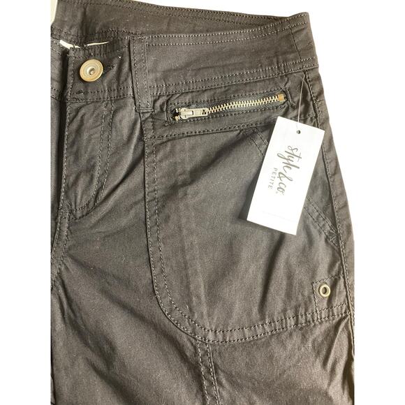 NWT STYLE & CO BLACK CAPRI PANTS WOMEN’S SIZE 2P - Picture 4 of 7